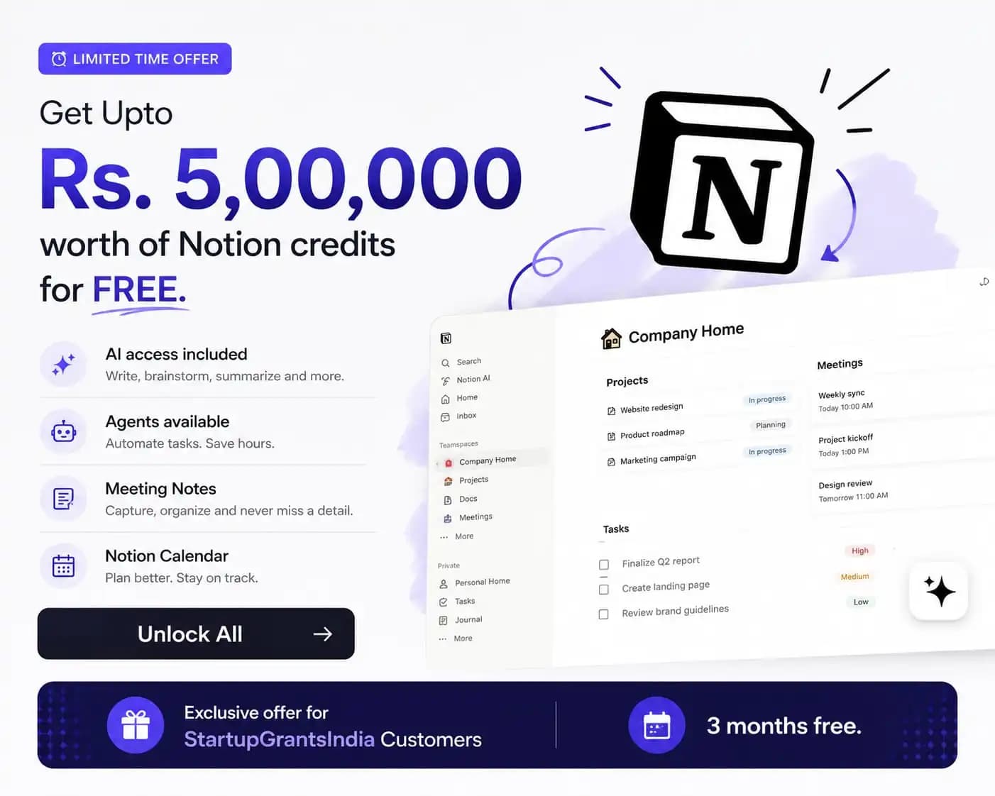 Notion — workspace, docs and AI for startups