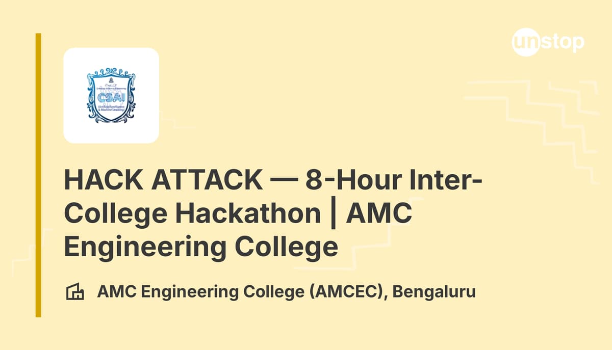 HACK ATTACK — 8-Hour Inter-College Hackathon (2026)