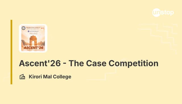 Ascent'26 - The Case Competition (2026): ₹4,000 Prize Pool