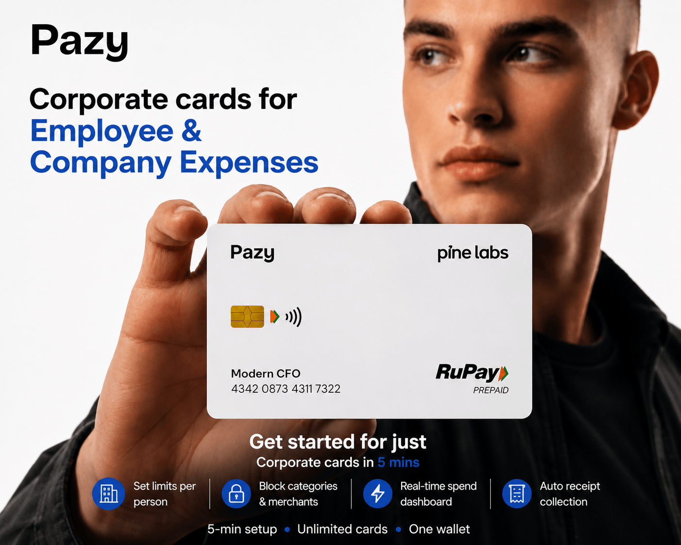 Pazy — corporate cards for employee and company expenses, set up in 5 minutes