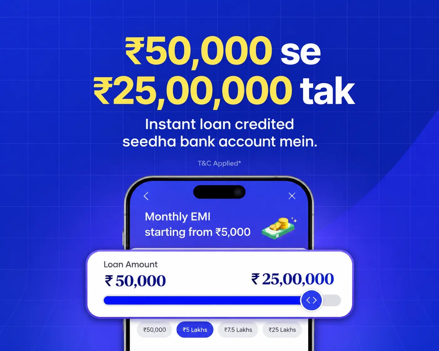 Instant loan credited straight to your bank account with Pice