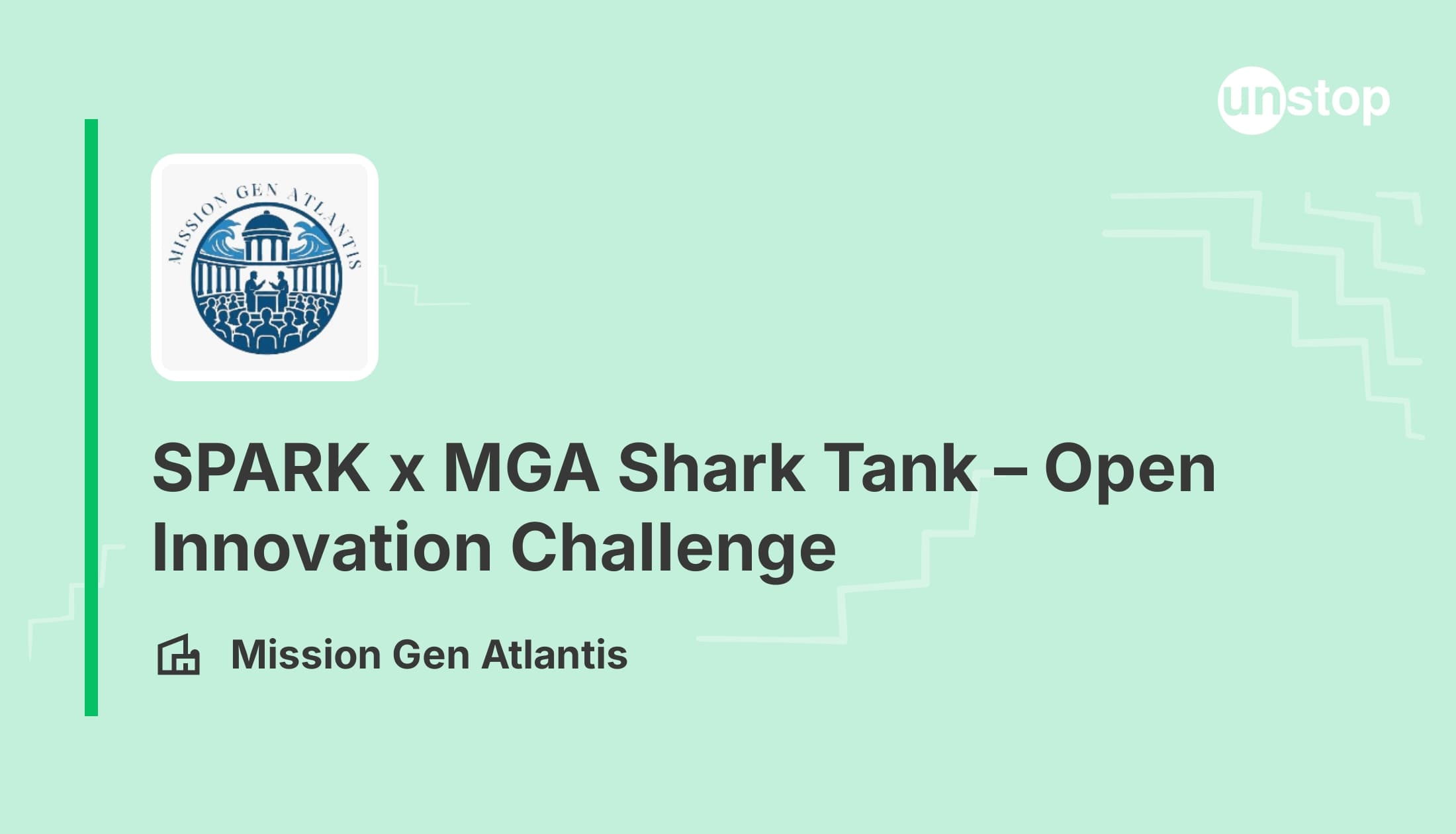 SPARK x MGA Shark Tank – Open Innovation Challenge
