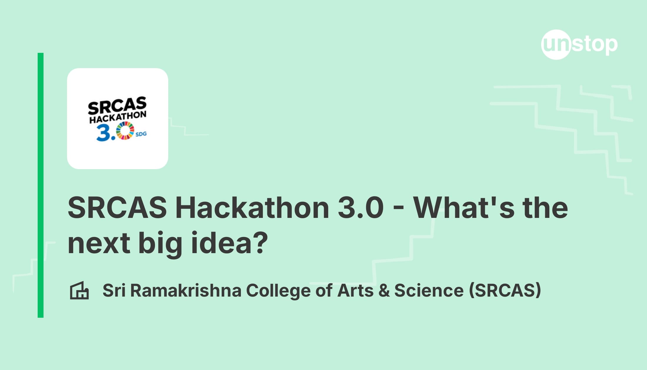 SRCAS Hackathon 3.0 - What's the next big idea?