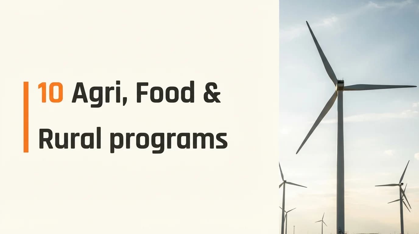 Agri, Food & Rural Startup Grants and Funding Programs in India — August 2026