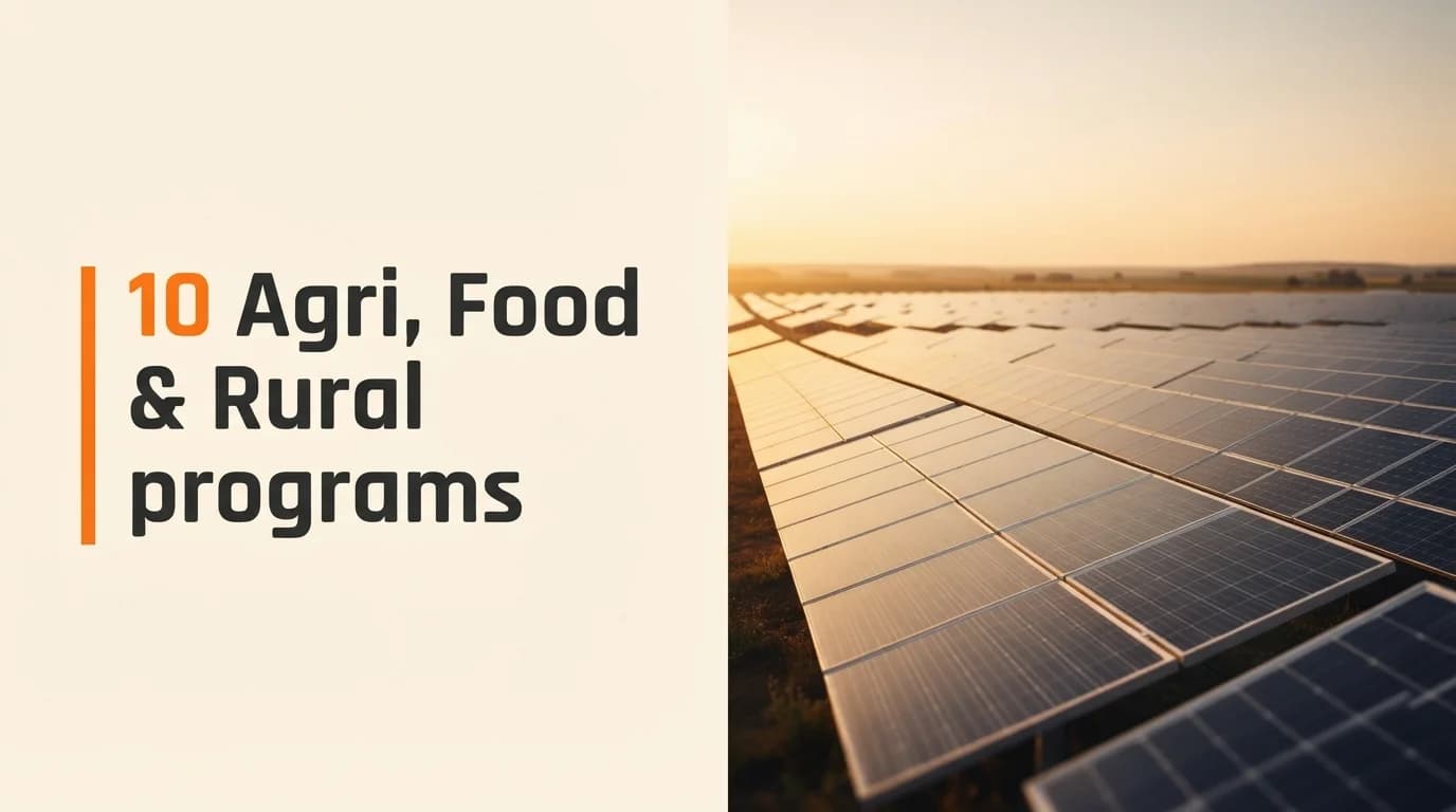 Agri, Food & Rural Startup Grants and Funding Programs in India — August 2026