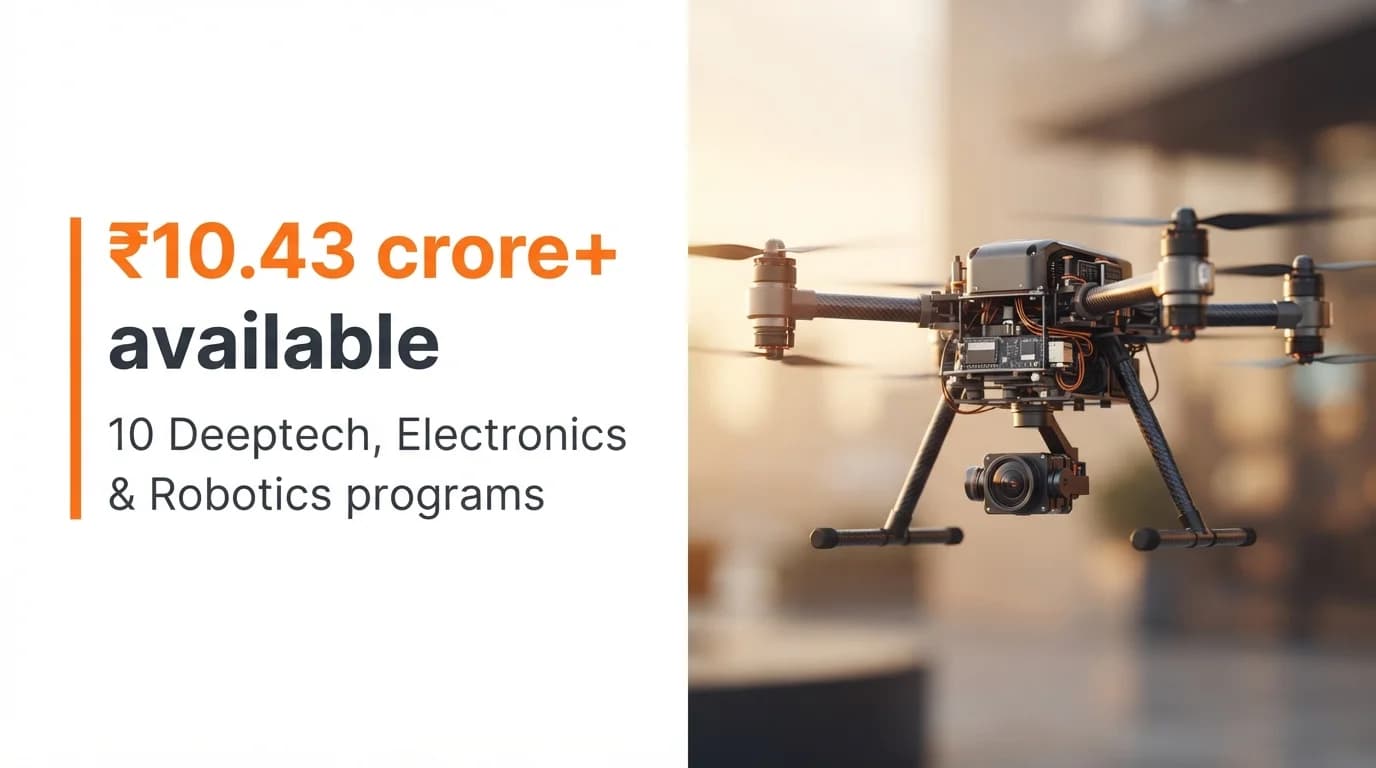 Deeptech, Electronics & Robotics Startup Grants and Funding Programs in India — August 2026
