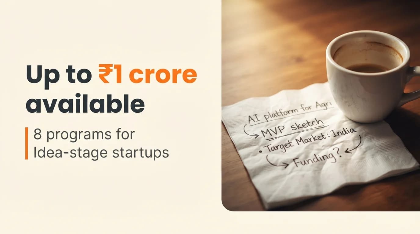 Startup Grants and Funding Programs for Idea-Stage Startups in India — August 2026
