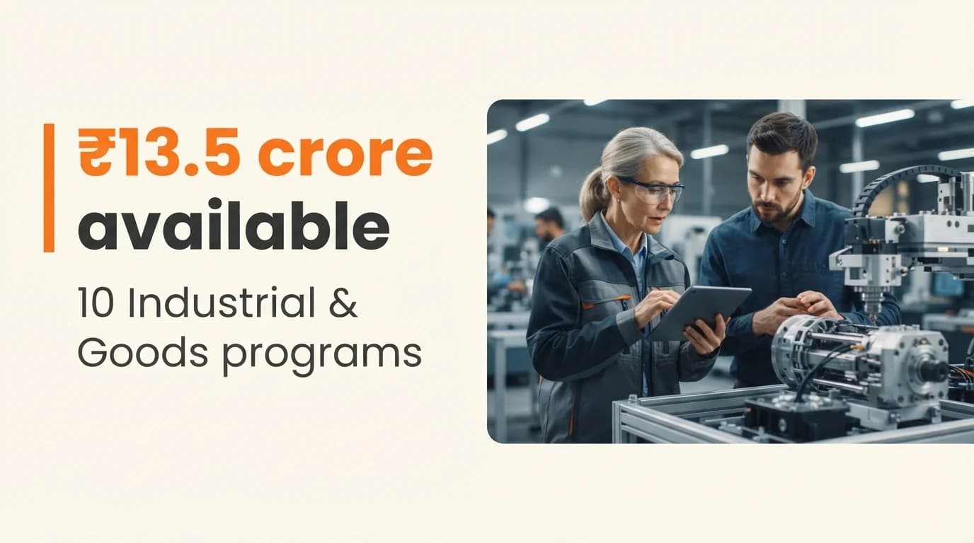 Industrial & Goods Startup Grants and Funding Programs in India
October 2026
