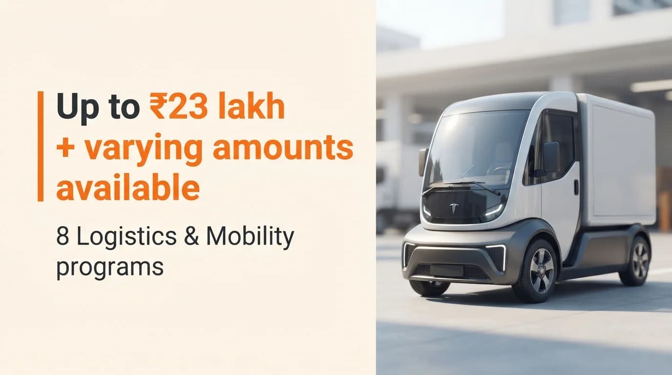 Logistics & Mobility Startup Grants and Funding Programs in India
— September 2026