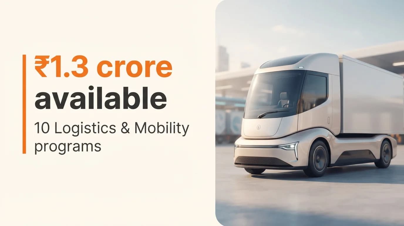Logistics & Mobility Startup Grants and Funding Programs in India
— October 2026