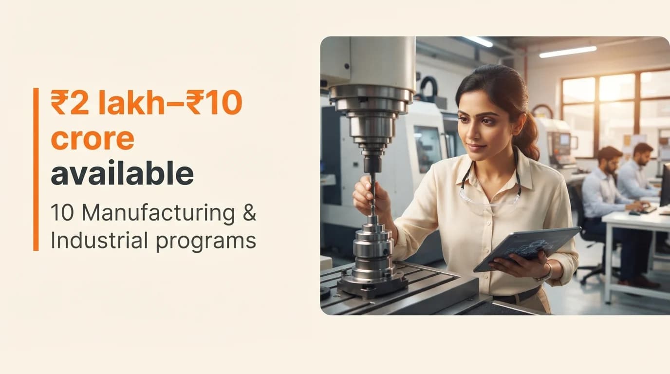Manufacturing & Industrial Startup Grants and Funding Programs in India — August 2026
