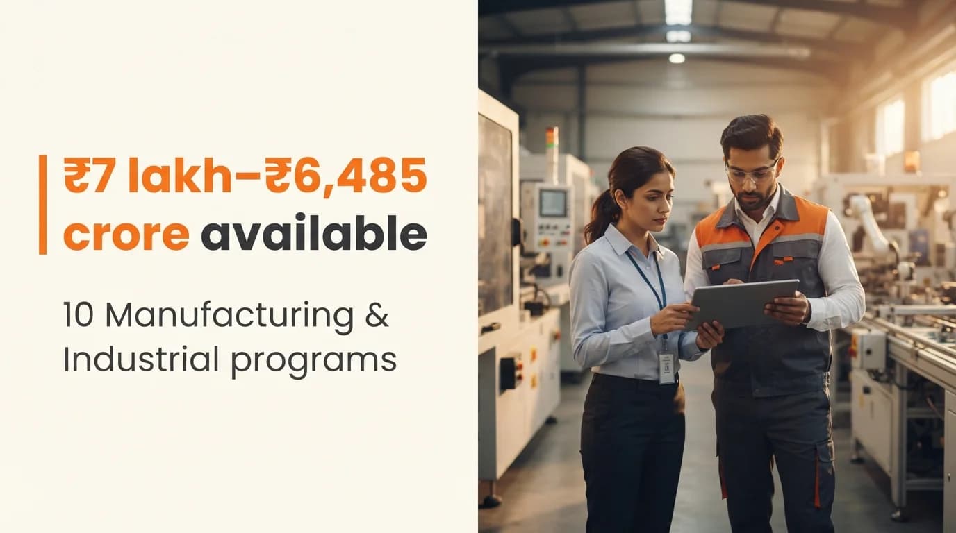 Manufacturing & Industrial Startup Grants and Funding Programs in India — August 2026