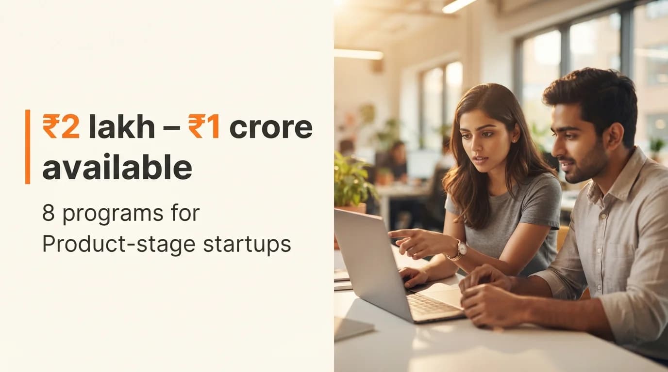 Startup Grants and Funding Programs for Product-Stage Startups in India
— August 2026