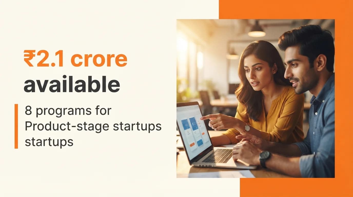 Startup Grants and Funding Programs for Product-Stage Startups in India — September 2026
