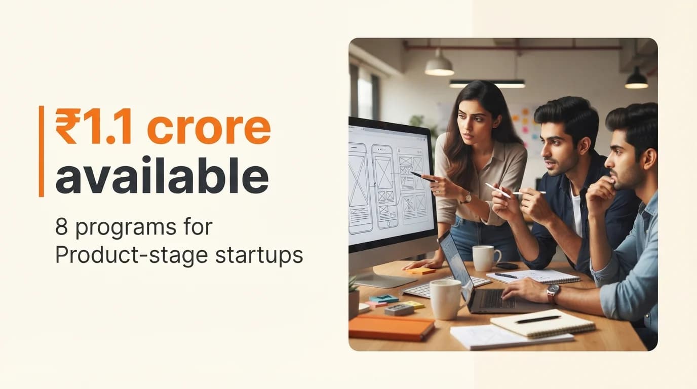 Startup Grants and Funding Programs for Product-Stage Startups in India
— October 2026