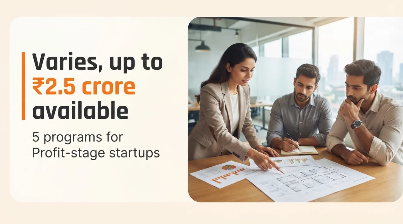 Startup Grants and Funding Programs for Profit-Stage Startups in India
— August 2026
