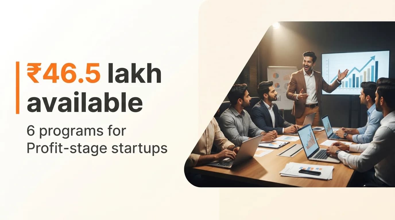 Startup Grants and Funding Programs for Profit-Stage Startups in India — October 2026