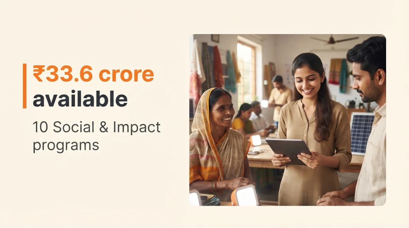 Social & Impact Startup Grants and Funding Programs in India — September 2026