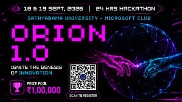 Orion Samuelson Today ORION 1.0 Nationwide Hackathon 2026 by Microsoft Club SIST