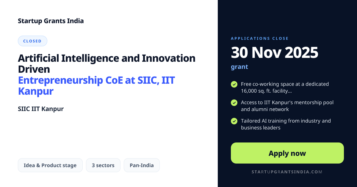 Artificial Intelligence and Innovation Driven Entrepreneurship CoE at ...