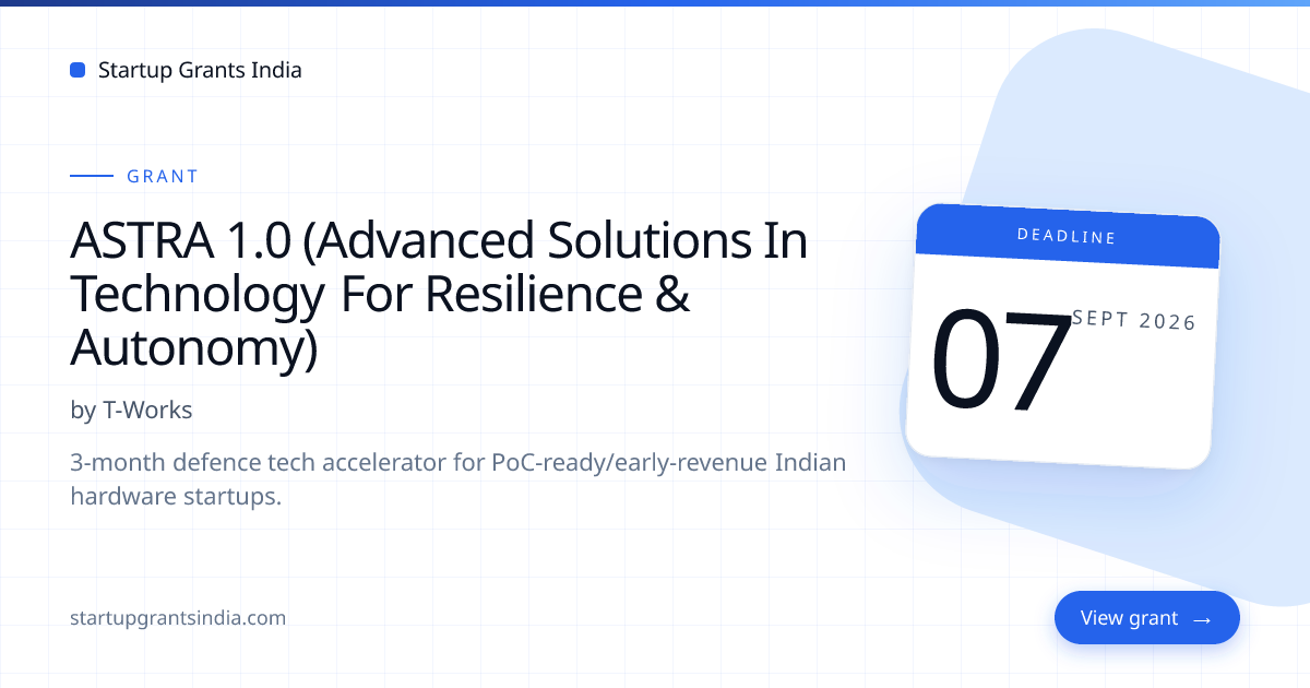 ASTRA 1.0 (Advanced Solutions in Technology for Resilience & Autonomy)