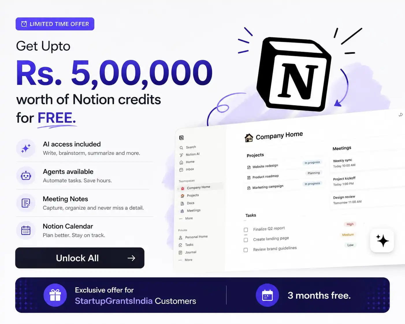 Notion — workspace, docs and AI for startups