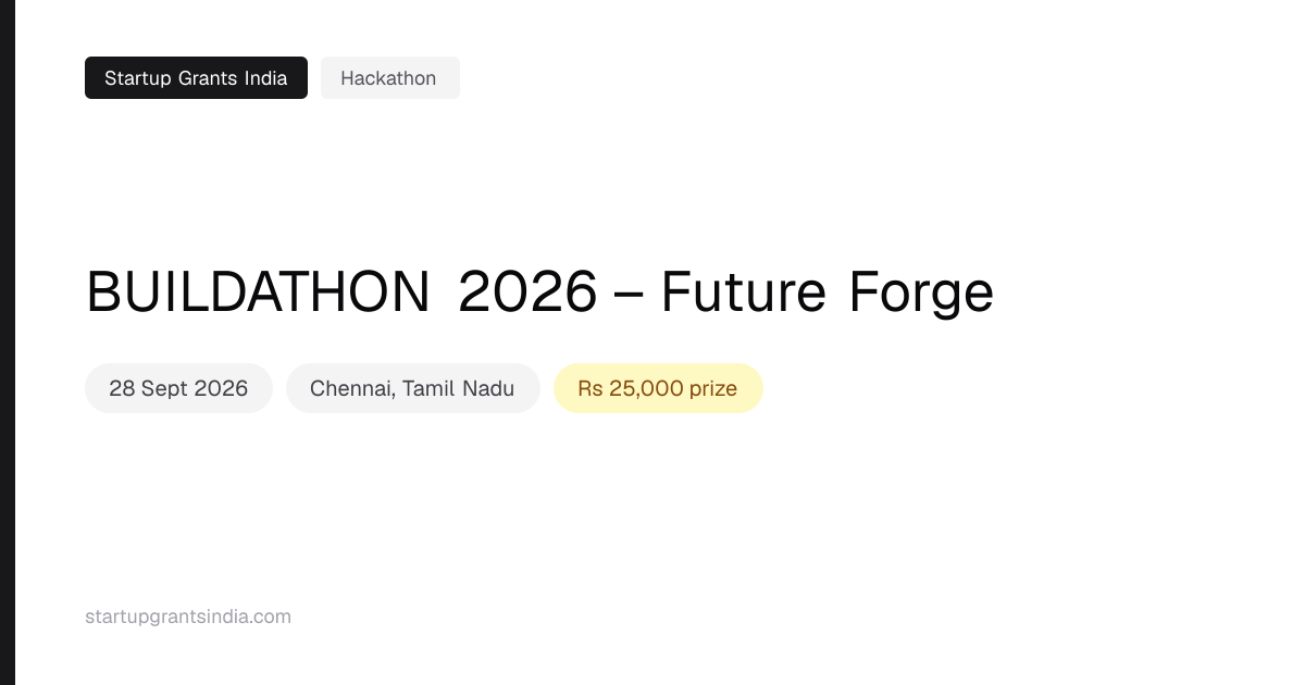 BUILDATHON 2026 – Future Forge: Results & Updates