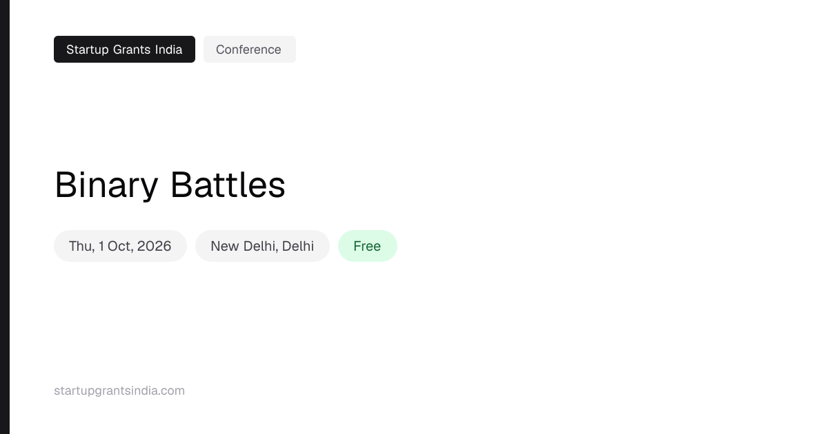 Binary Battles: New Delhi, 1 Oct 2026