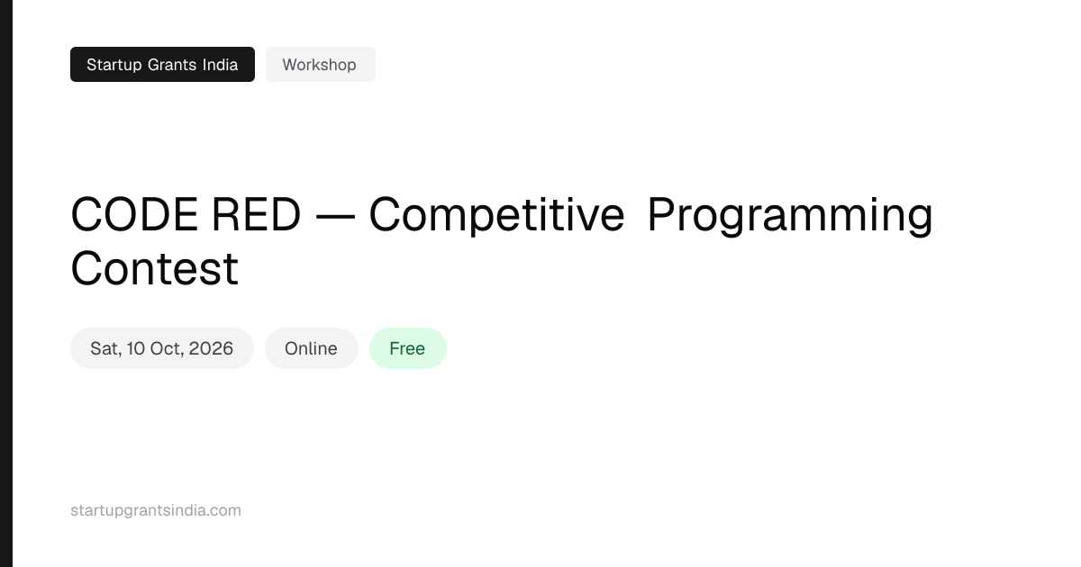 CODE RED — Competitive Programming Contest: Online