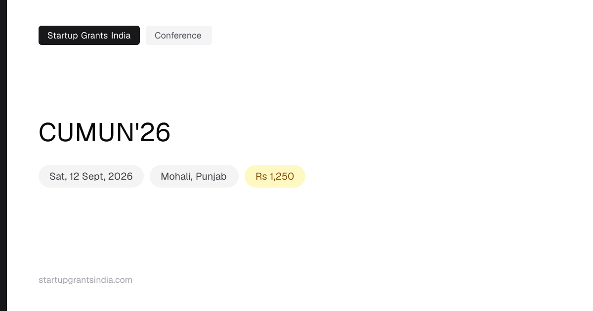 CUMUN'26: Mohali, 12 Sept