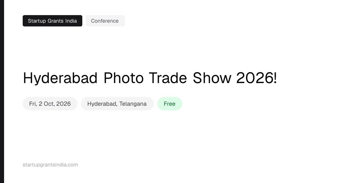 Hyderabad Photo Trade Show 2026!: 2 Oct