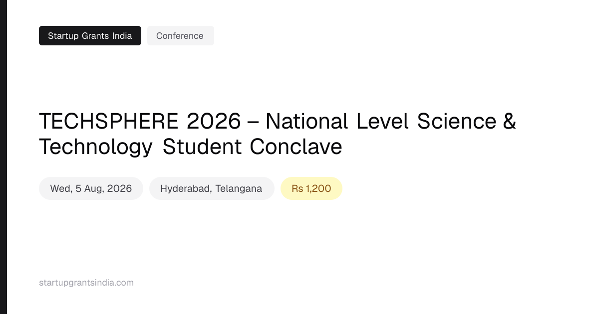 TECHSPHERE 2026 – National Level Science & Technology Student Conclave