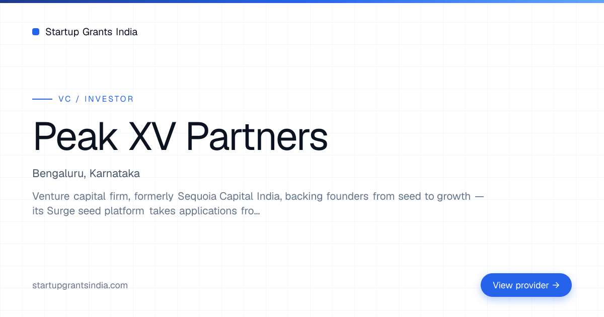 Peak XV Partners — Programs, Eligibility & How to Apply | Startup ...