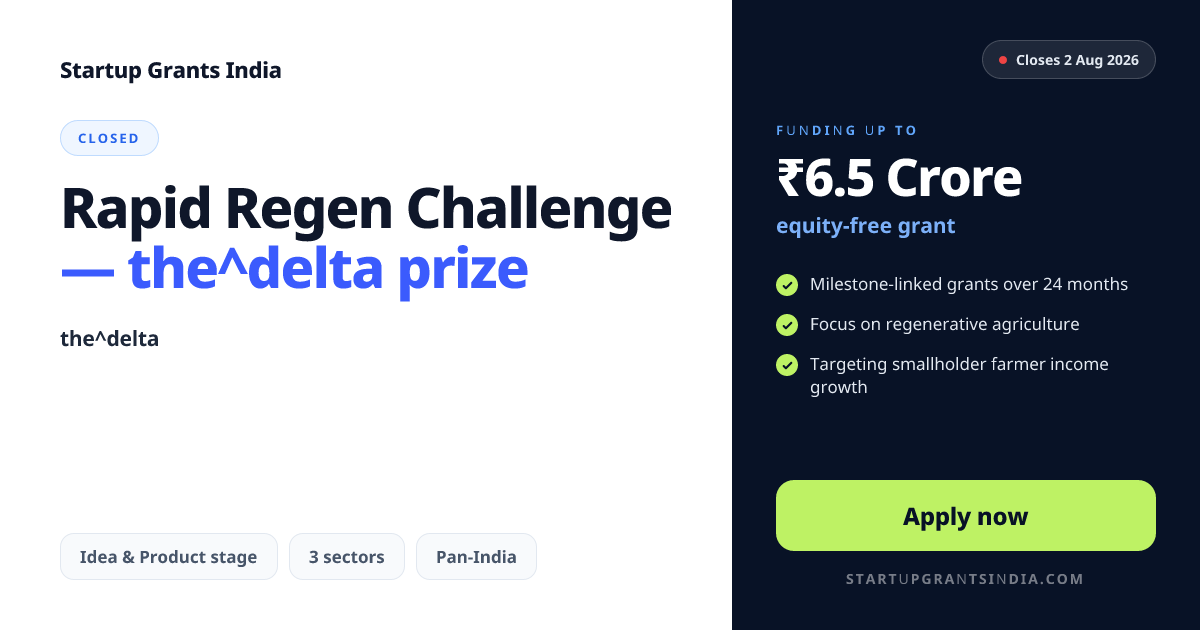 Rapid Regen Challenge — the^delta prize (2026)
