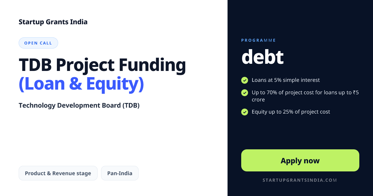 TDB Project Funding (Loan & Equity) (2026)